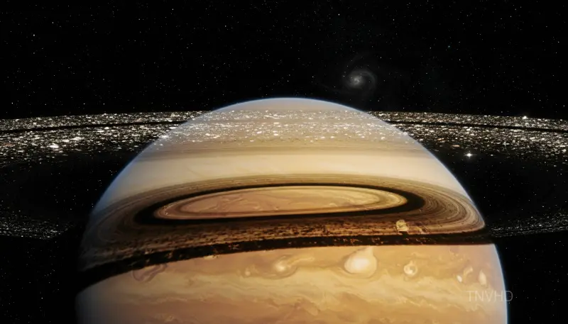 AI: An breathtaking close-up view of Saturn and its iconic ring system
from just 50...