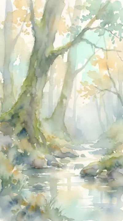 Mist-Kissed Spring Forest