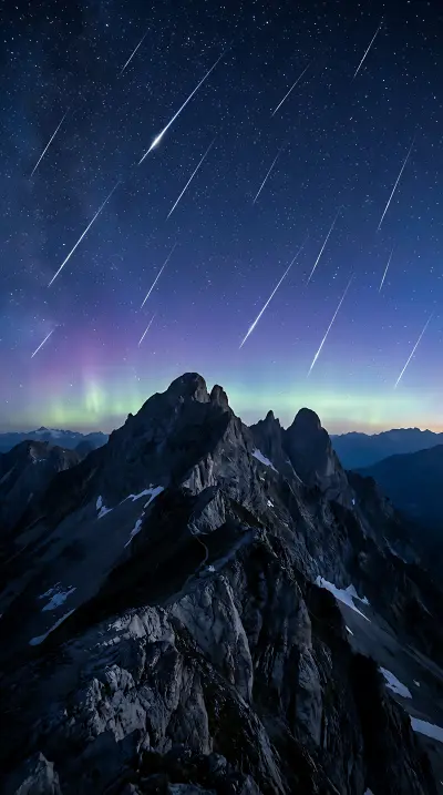 Cosmic Skyfall Over Ridge