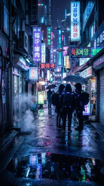 Cyberpunk Alley Neon Glow